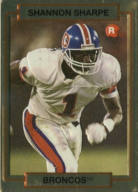1990 Action Packed Rookie Update Shannon Sharpe #46 Football Card