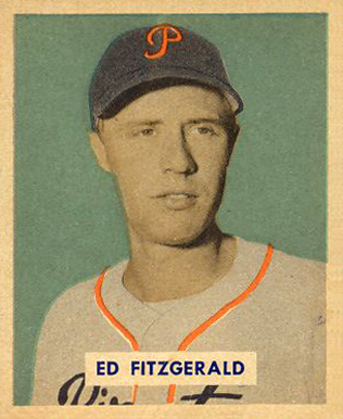 1949 Bowman Ed FitzGerald #109p Baseball Card