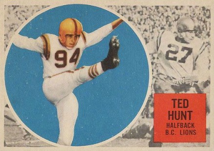 1960 Topps CFL Ted Hunt #8 Football Card