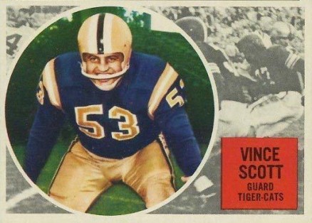 1960 Topps CFL Vince Scott #40 Football Card