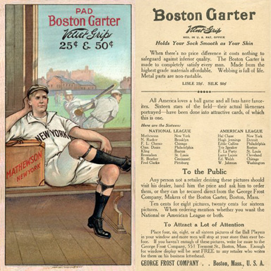 1912 Boston Garter Christy Mathewson #13 Baseball Card