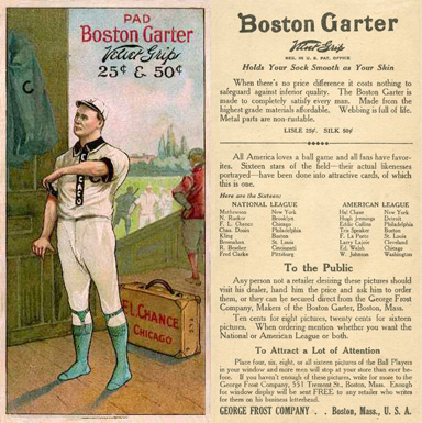 1912 Boston Garter Frank Chance #3 Baseball Card