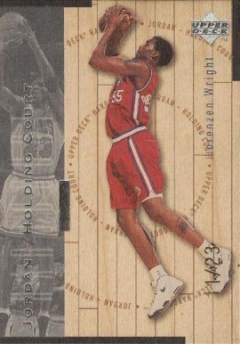 1998 Upper Deck Hardcourt Jordan Holding Court Lorenzen Wright/Michael Jordan #J12 Basketball Card