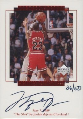 1999 Upper Deck MJ Master Collection Signature Performances The Shot #MJ3 Basketball Card