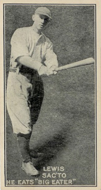 1911 Big Eater Sacramento Salons (Minors) Lewis #12 Baseball Card
