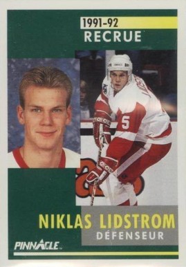 1991 Pinnacle Nicklas Lidstrom #320 Hockey Card