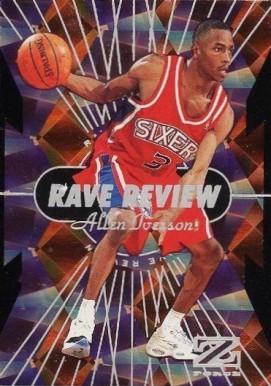 1997 Skybox Z-Force Rave Reviews Allen Iverson #5 Basketball Card