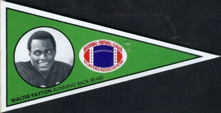 1979 NFLPA Pennant Stickers Walter Payton #37g Football Card