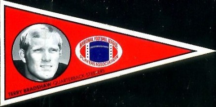 1979 NFLPA Pennant Stickers Terry Bradshaw #7R Football Card