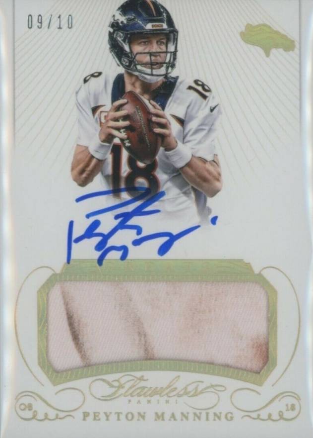 2015 Panini Flawless Greats Patch Autographs Peyton Manning #GPAPM Football Card