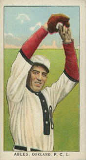 1911 Obak Red Back Ables, Oakland. P.C.L. # Baseball Card