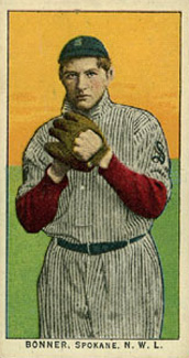1911 Obak Red Back Bonner, Spokane. N.W.L. # Baseball Card