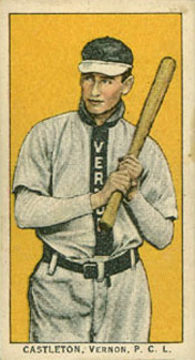 1911 Obak Red Back Castleton, Vernon, P.C.L. # Baseball Card