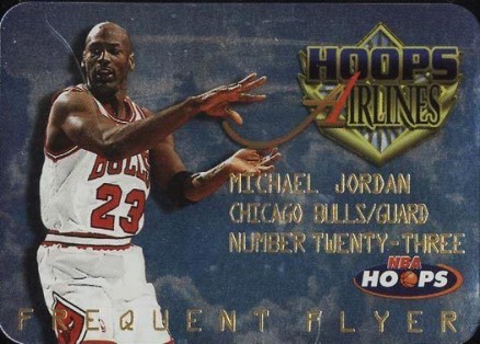 1997 Hoops Frequent Flyer Club Michael Jordan #4 Basketball Card
