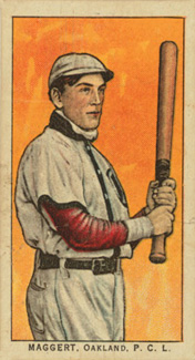 1911 Obak Red Back Maggert, Oakland. P.C.L. # Baseball Card
