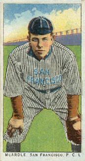 1911 Obak Red Back McArdle, San Francisco, P.C.L. # Baseball Card