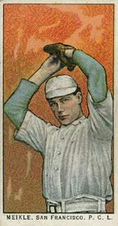 1911 Obak Red Back Meikle, San Francisco, P.C.L. # Baseball Card