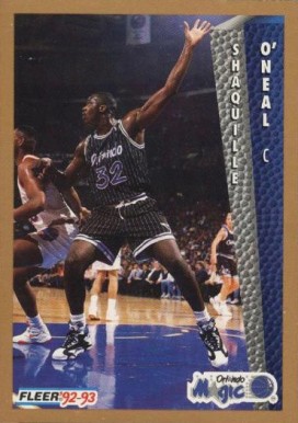 1992 Fleer Drake's Shaquille O'Neal #37 Basketball Card