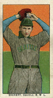 1911 Obak Red Back Zackert, Seattle, N.W.L. # Baseball Card