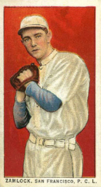 1911 Obak Red Back Zamlock, San Francisco, P.C.L. # Baseball Card