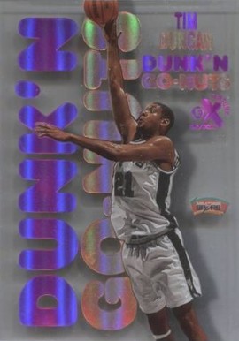 1998 Skybox E-X Century Dunk 'N Go Nuts Tim Duncan #4DG Basketball Card