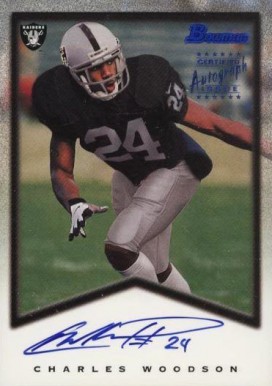 1998 Bowman Certified Autograph Charles Woodson #A10 Football Card