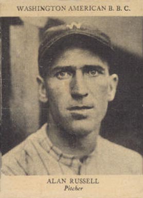 1924 Diaz Cigarettes Allan Russell #100 Baseball Card