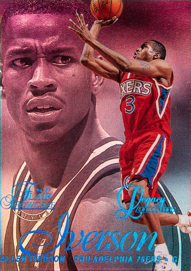 1996 Flair Showcase Legacy Collection Allen Iverson #3 Basketball Card