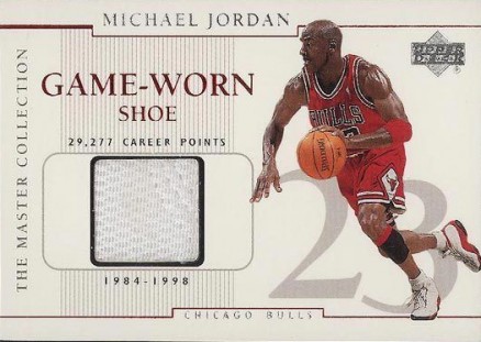 1999 Upper Deck MJ Master Collection Mystery Pack Inserts Game-Worn Shoe #MJGS1 Basketball Card
