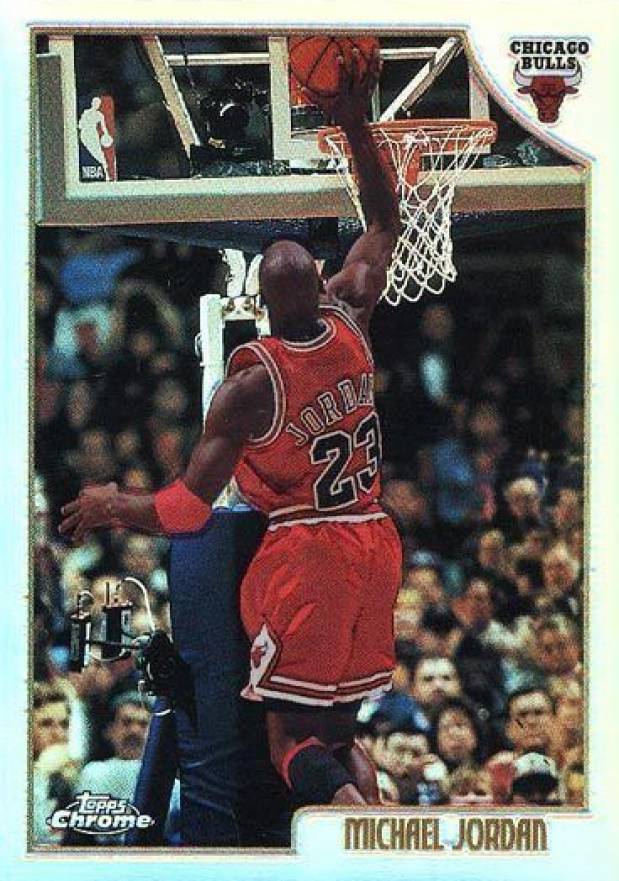 1998 Topps Chrome Preview Michael Jordan #77 Basketball Card