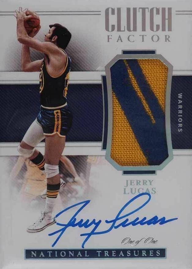 2018 National Treasures Clutch Factor Signature Material Jerry Lucas #JLC Basketball Card