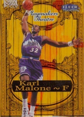 1998 Fleer Tradition Playmaker Theater Karl Malone #10 Basketball Card