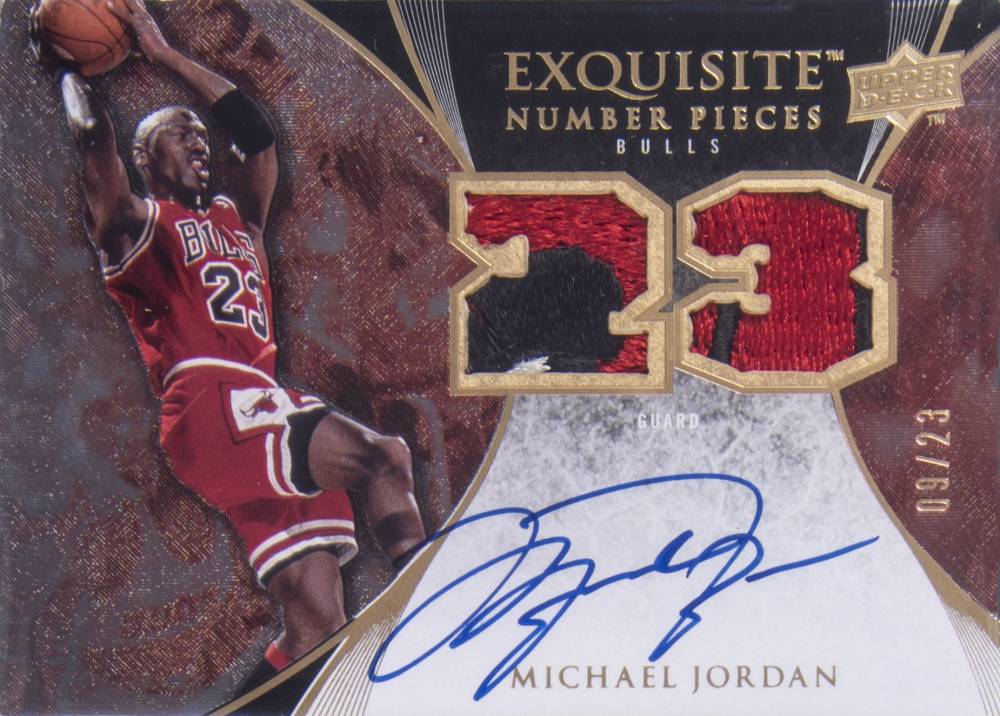 2007 Upper Deck Exquisite Collection Number Pieces Michael Jordan #EN-MJ Basketball Card