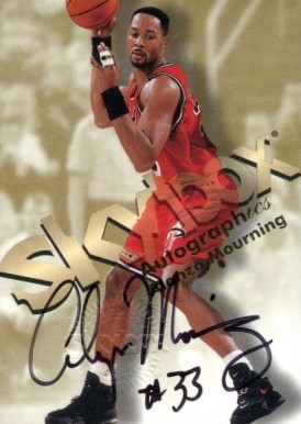 1998 Skybox Premium Autographics Alonzo Mourning # Basketball Card