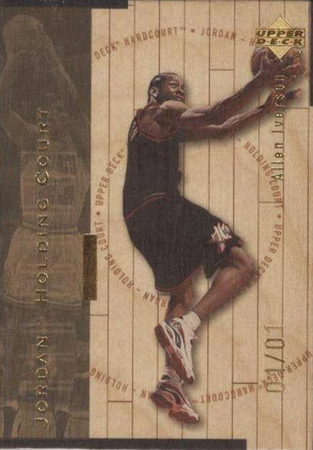 1998 Upper Deck Hardcourt Jordan Holding Court Allen Iverson/Michael Jordan #J20 Basketball Card