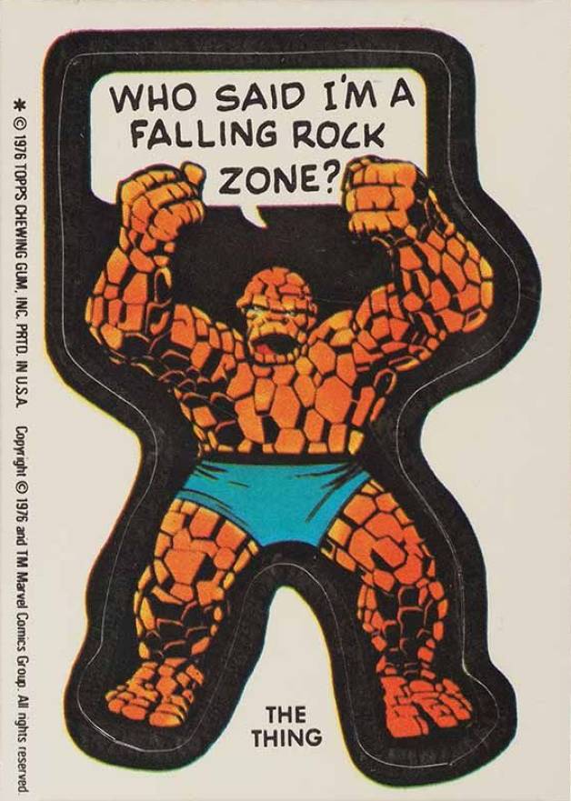 1976 Super Heroes Stickers The Thing #34 Non-Sports Card
