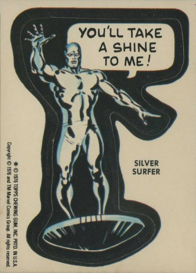 1976 Super Heroes Stickers Silver Surfer #27 Non-Sports Card