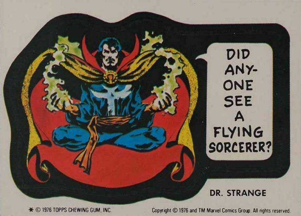 1976 Super Heroes Stickers Dr. Strange #10 Non-Sports Card