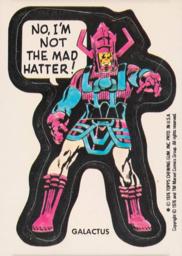 1976 Super Heroes Stickers Galactus #12 Non-Sports Card