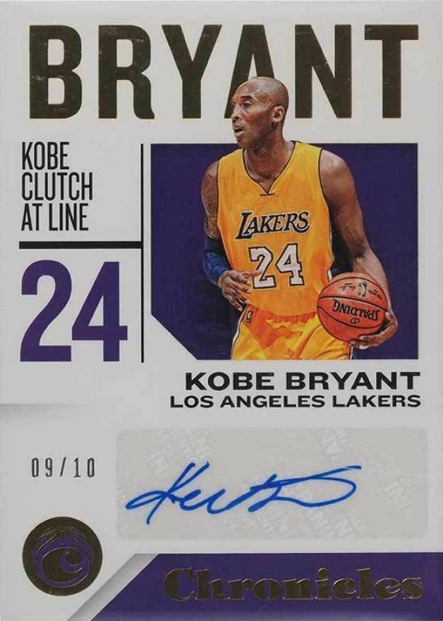 2018 Panini Chronicles Chronicles Signatures Kobe Bryant #CS-KB Basketball Card