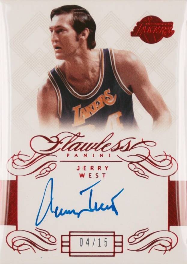 2013 Panini Flawless Autographs Jerry West #FL-JW Basketball Card