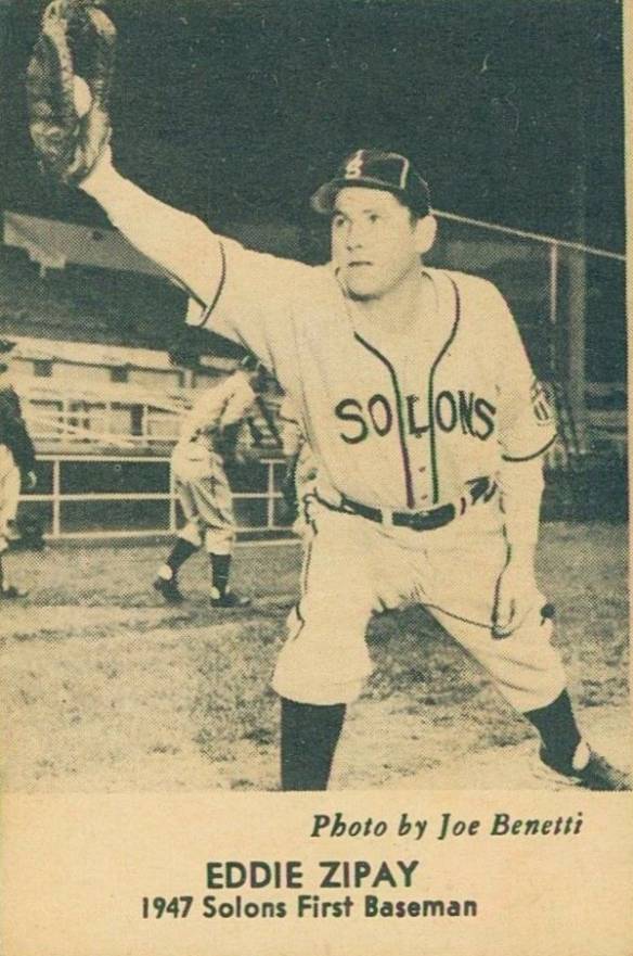 1947 Sunbeam Bread Sacramento Solons Eddie Zipay # Baseball Card