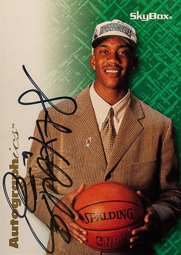 1996 Skybox Premium Autographics Stephon Marbury # Basketball Card