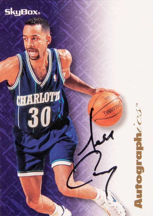 1996 Skybox Premium Autographics Dell Curry # Basketball Card