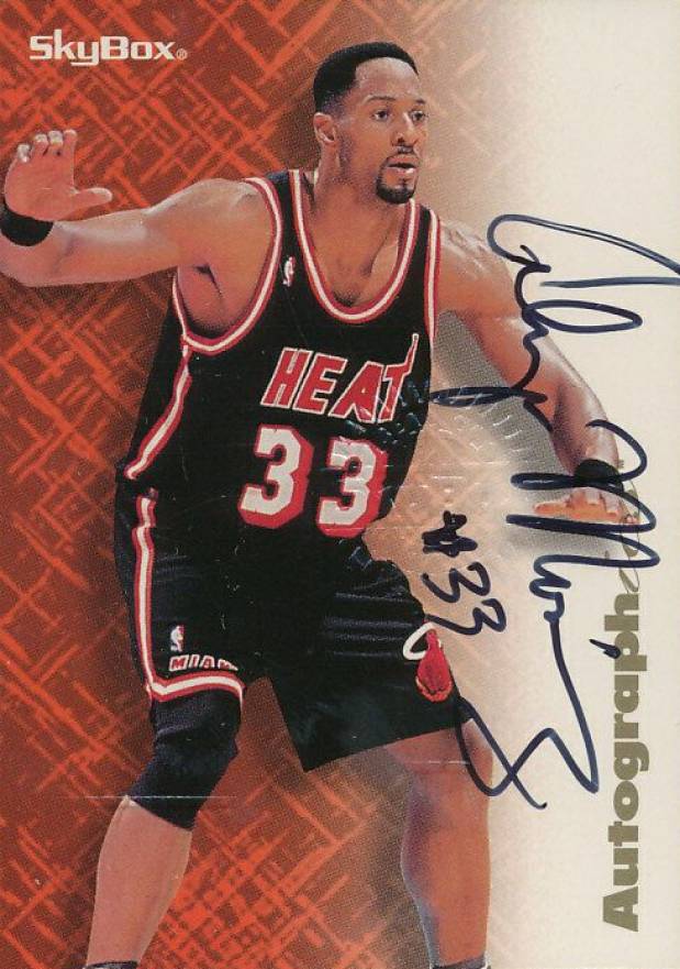 1996 Skybox Premium Autographics Alonzo Mourning # Basketball Card