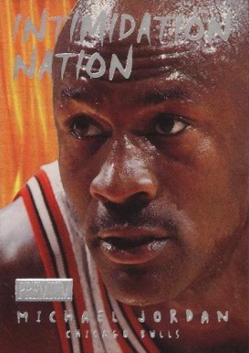1998 Skybox Premium Intimidation Nation Michael Jordan #8 Basketball Card
