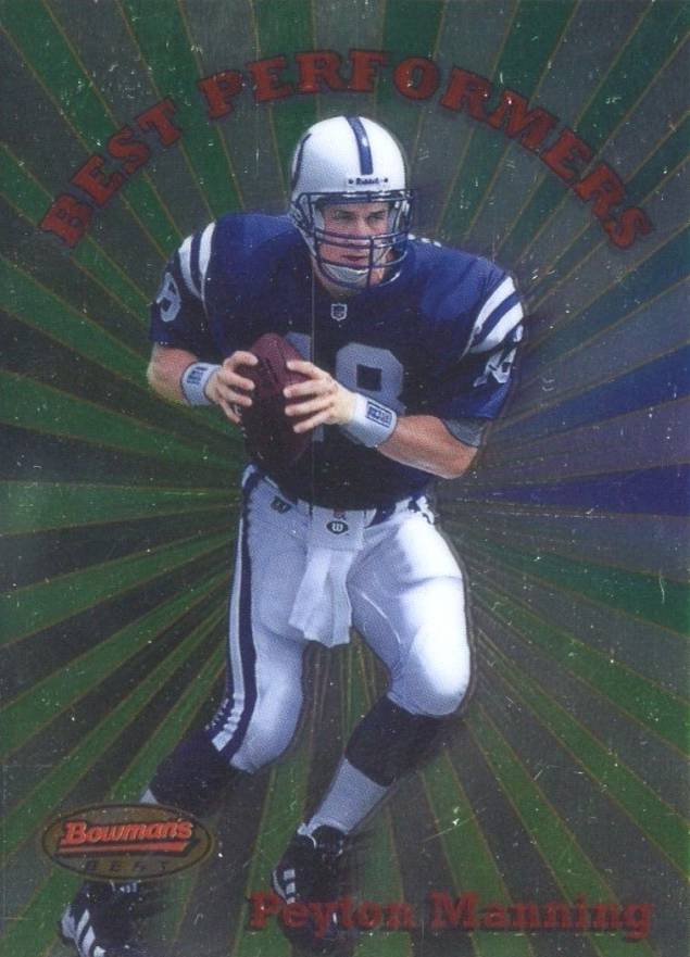 1998 Bowman's Best Best Performers Peyton Manning #BP1 Football Card