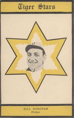 1909 Topping & Co. Detroit Tigers Postcards Bill Donovan, Pitcher #6 Baseball Card