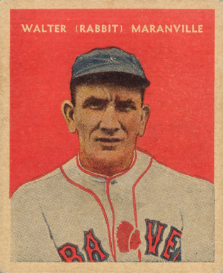 1932 U.S. Caramel Walter (Rabbit) Maranville #10 Baseball Card