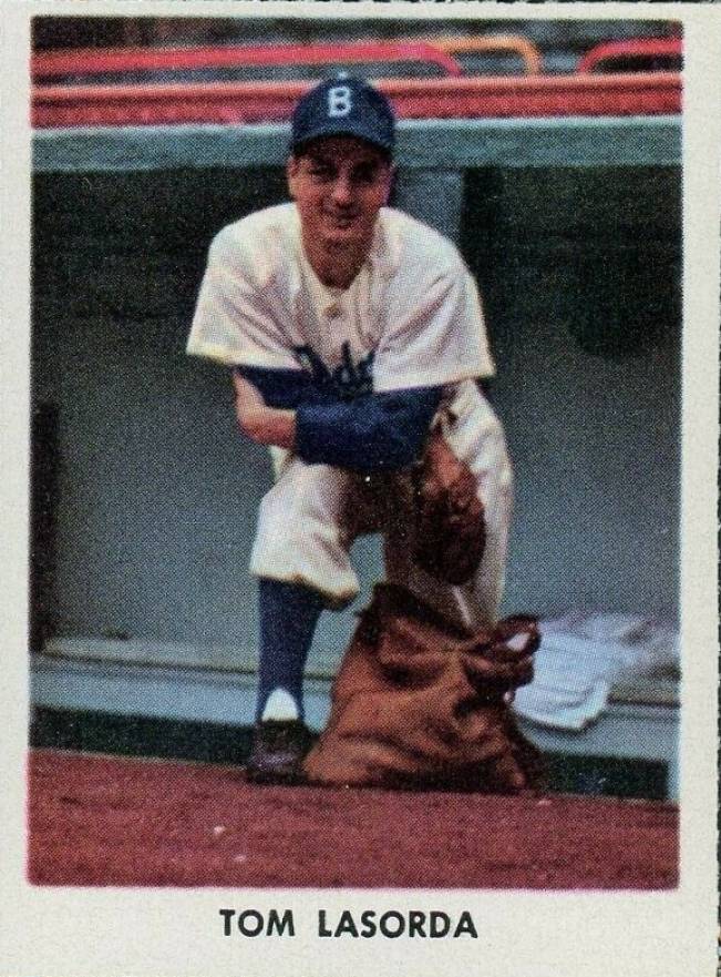 1955 Golden Stamps Tommy Lasorda # Baseball Card